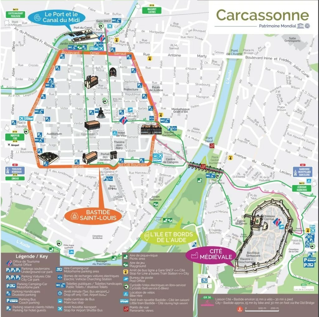 Plan de la Bastide Carcassone