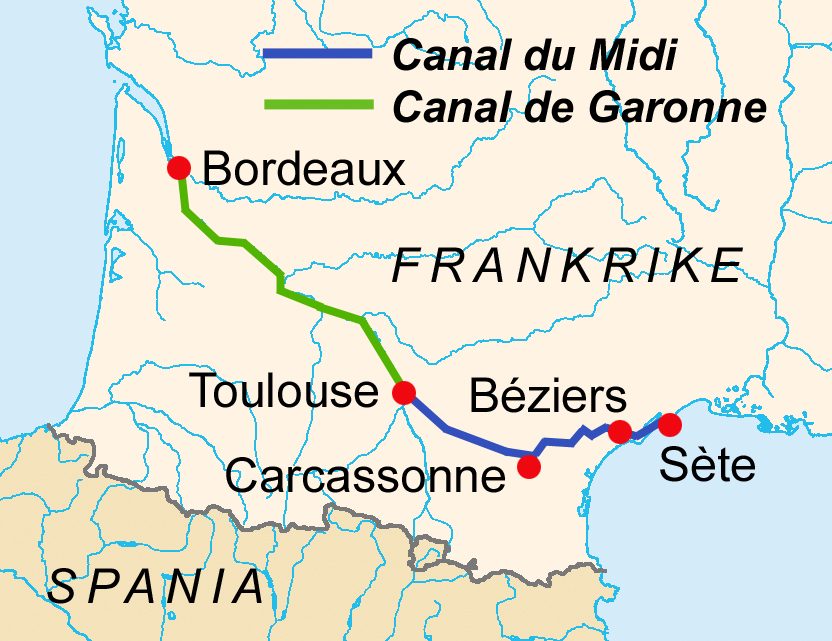 carte canal du Midi