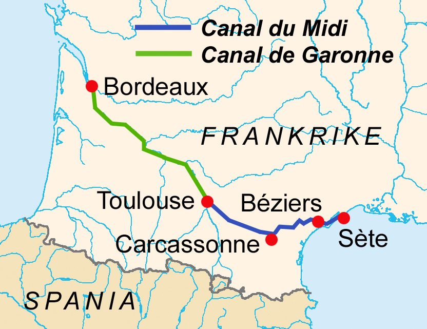 Canal du Midi map